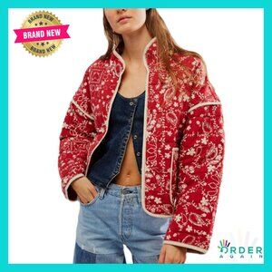 Retro Quilted Puffer Jacket Stand Collar Cropped Vintage Chic Outerwear